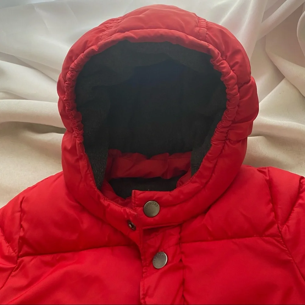 GAP Red Puffer Hooded Kids Jacket